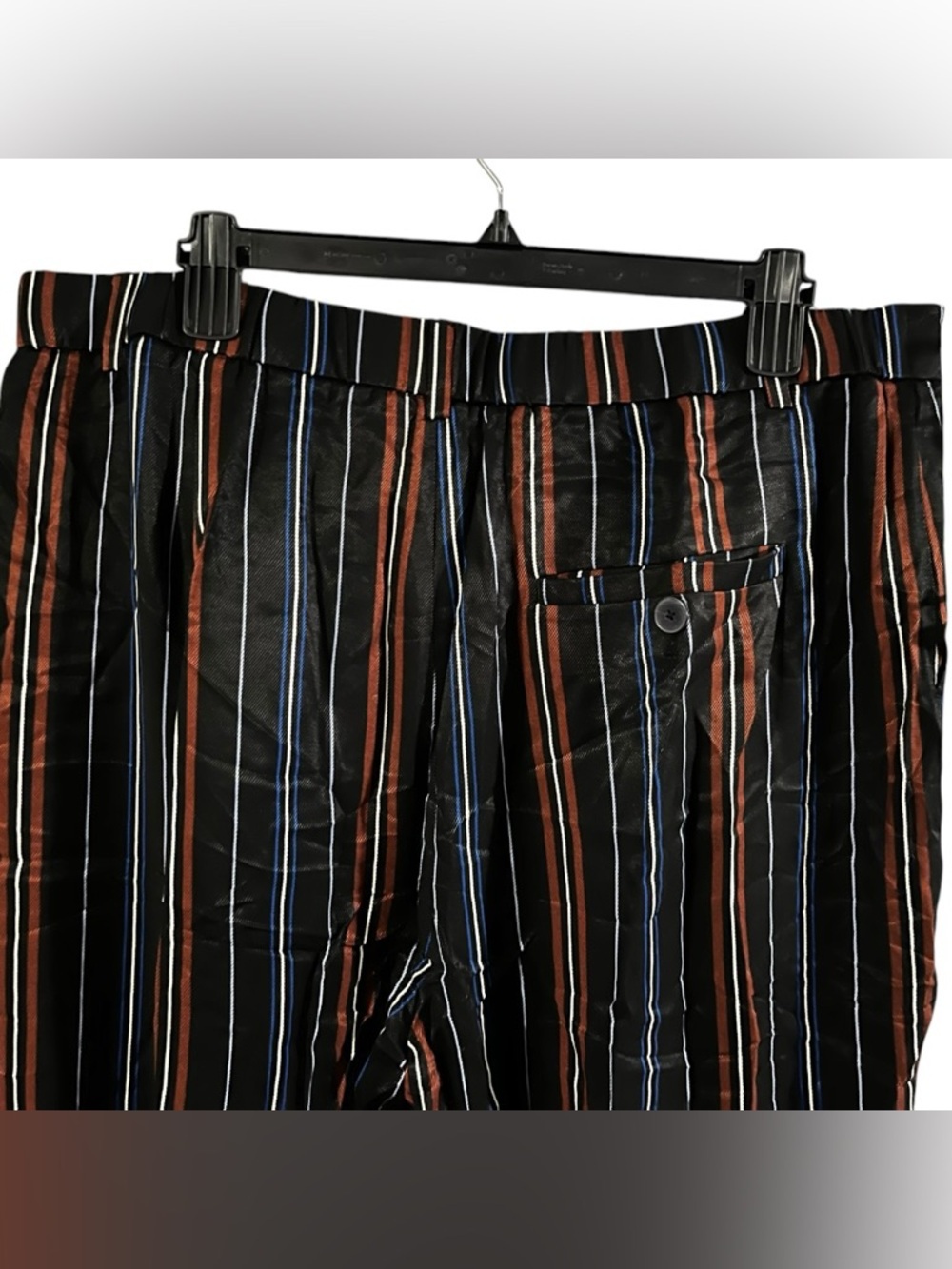 NWT Anthropologie The Avery Striped Silky Pleated Trousers by Maeve Sz XLP - Picture 6 of 11